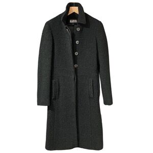 MARVIN RICHARDS | Vintage Curly Boucle Knit Longline Wool Blend Coat